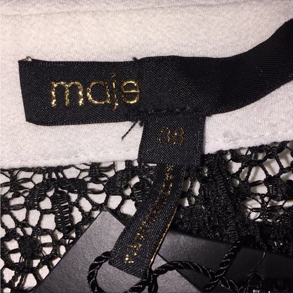 NWT MAJE Ramon Contrast-Collar
Lace Mini Dress Black Size Small MSRP
$415 - Picture 9 of 17